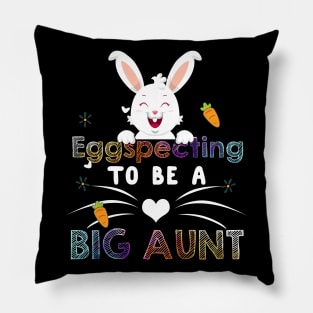 Eggspecting To Be A Big Aunt Pillow