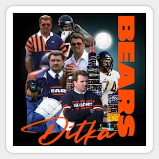  Oval DA Bears Sticker Decal (Football Sticker Decal ic Chicago  Fan Ditka) Size: 3 x 5 inch c : Automotive