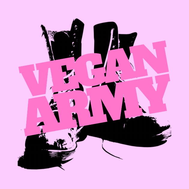 VEGAN ARMY BOOTS LOGO [PINK] by Vegan Army