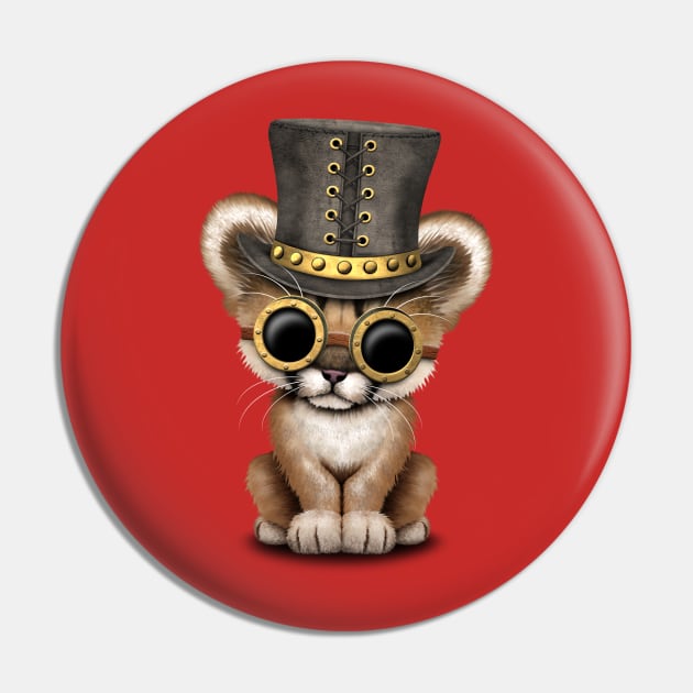 Steampunk Baby Cougar Cub Pin by jeffbartels