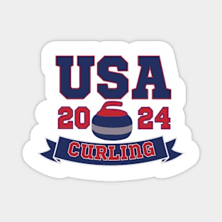 usa curling 2024 Magnet