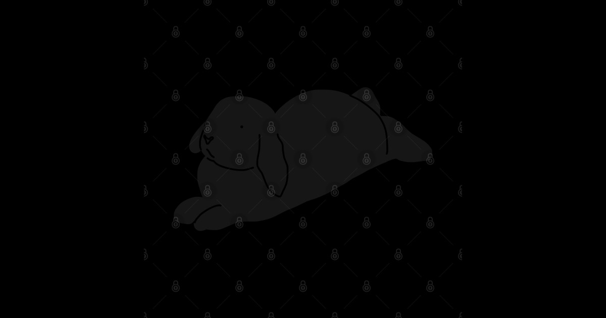 Black Rabbit - Black Bunny Black Rabbit - Sticker | TeePublic