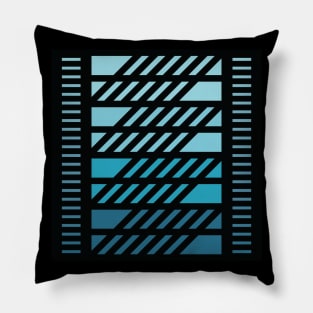 "Dimensional Angles" - V.3 Blue - (Geometric Art) (Dimensions) - Doc Labs Pillow