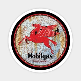 Mobil Pegasus sign - rusty as hell Magnet
