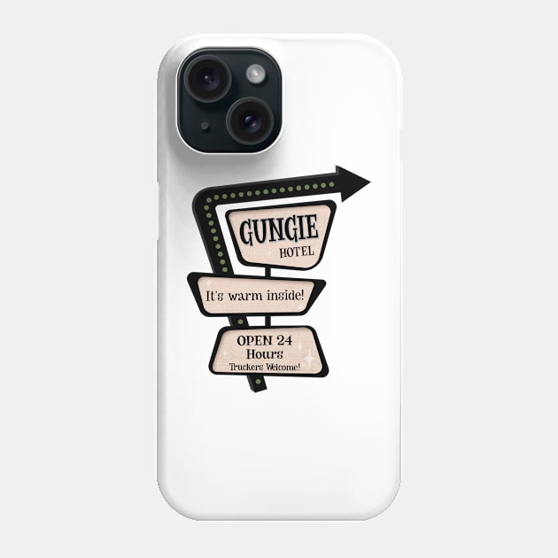 Gungie Hotel Retro Sign Phone Case by SunGraphicsLab