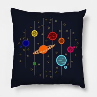 Parallel Planets Pillow