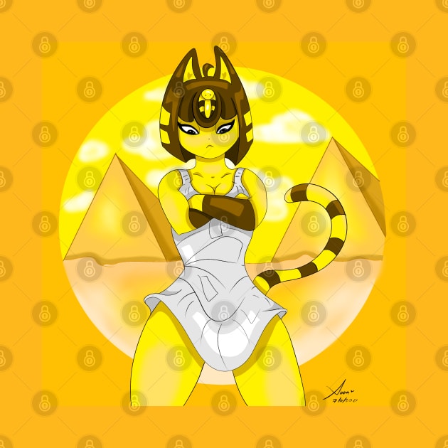 Egyptian yellow cat by XoXy24