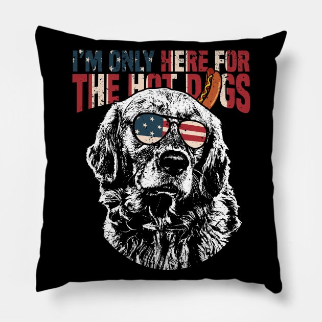 Golden Retriever Shirt Funny 4th of July Pup Tee Pillow by Madfido