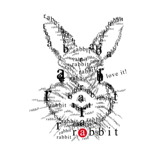 Font illustration "rabbit" T-Shirt