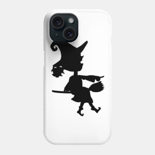 Witch Hovers On Her Broom Phone Case