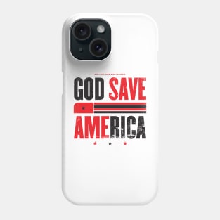 God Save America Black and Red Phone Case