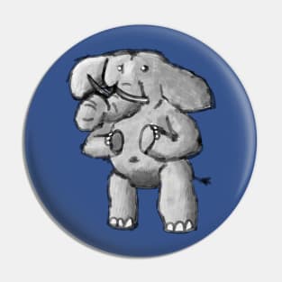 Nervous Elephant Painting Pin