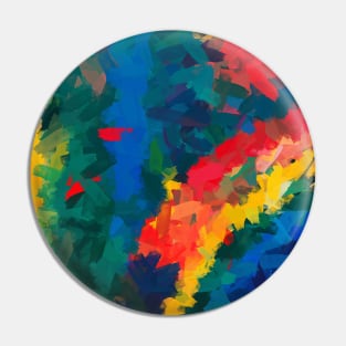 Tropical Night Abstract Painting Pin