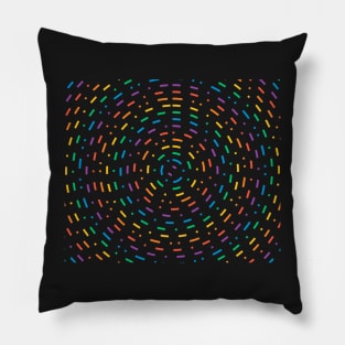 Rainbow Twirls Pillow