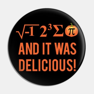 Gift for Nerds Math Pun Pumpkin Pi Equation Pin