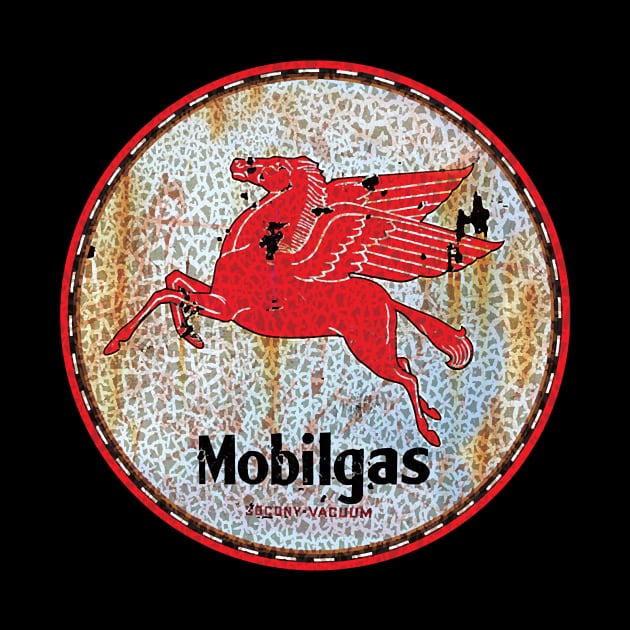 Mobil Pegasus sign - rusty as hell by starryeuchar