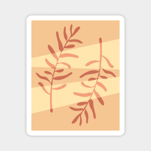 Modern minimal style olive tree branches illustration Magnet