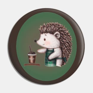 Hedgehog Barista Pin