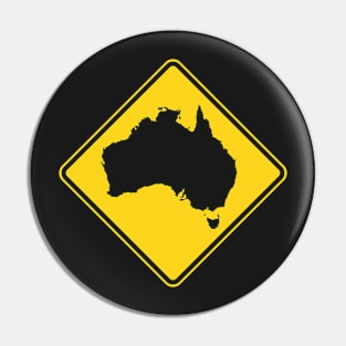 Caution Australia Pin