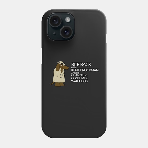 Bite Back with Kent Brockman Phone Case by HBogart