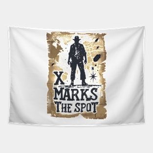 X Marks the Spot - Map - Quote - Indy Tapestry