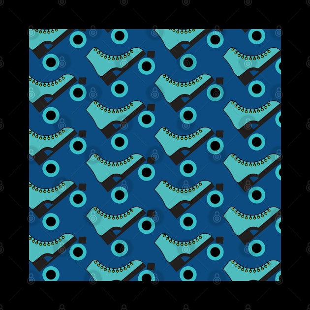 Roller Skates Pattern (Blue) by NightField