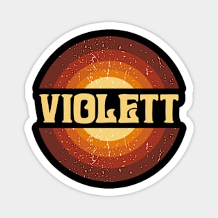 Vintage Proud Name Violett Birthday Gifts Circle Magnet