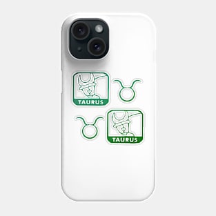 Taurus Birth Sign - Green Phone Case