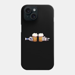 Zombie And Skeleton Hand Holding Beer Cartoon Phone Case