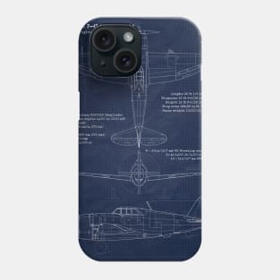 P47 Thunderbolt Blueprint Phone Case