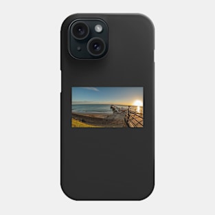 Fish eye view of Cromer pier at sunrise from above Phone Case