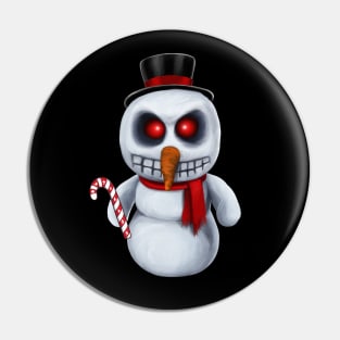 Evil Snowman Stole my Candy Cane Pin