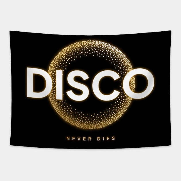 DISCO  - Never Dies Gold (White) Tapestry by DISCOTHREADZ 