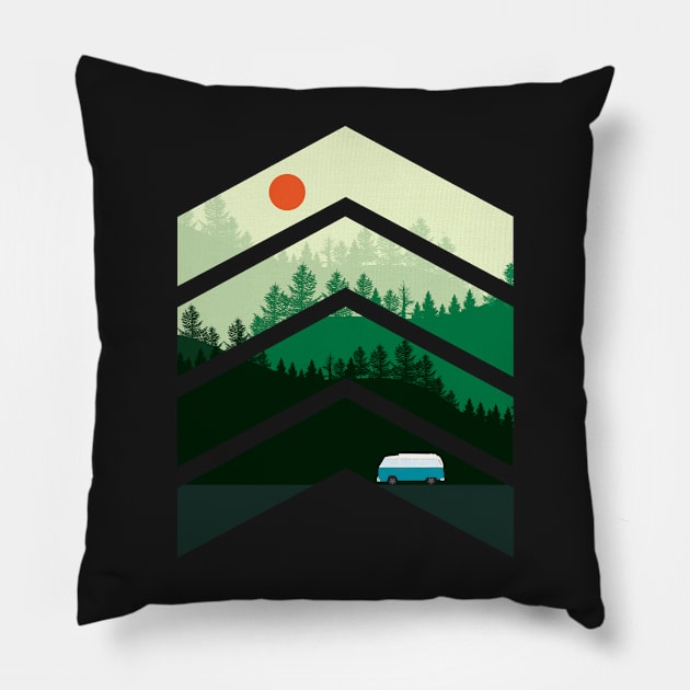 Chevron Ranges Pillow by modernistdesign