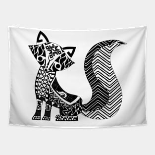 zorrito ecopop fox foxy in mexican totonac patterns art Tapestry