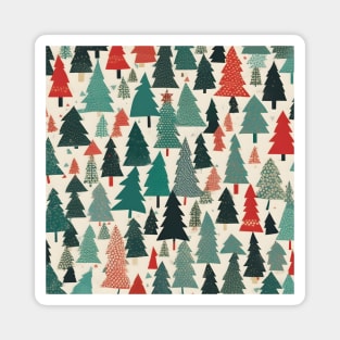 Christmas Tree Pattern Chiyogami Magnet