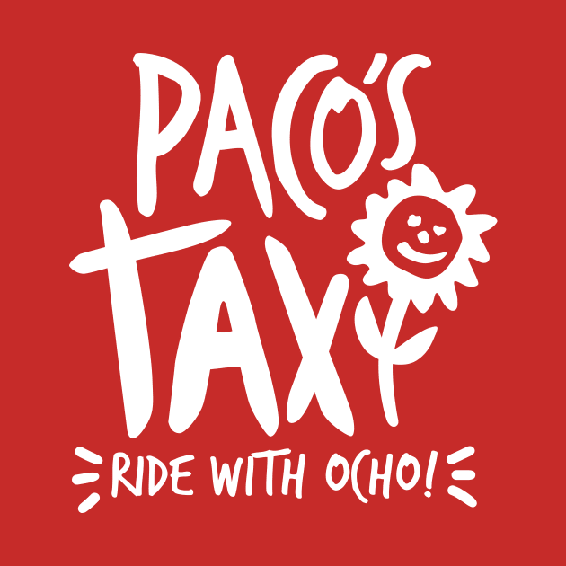 Paco's Taxi (White on Red) by jepegdesign