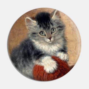 Kitten with a ball of wool Pin