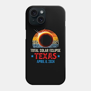 Texas Total Solar Eclipse April 8 2024 Gift For Men Women Phone Case