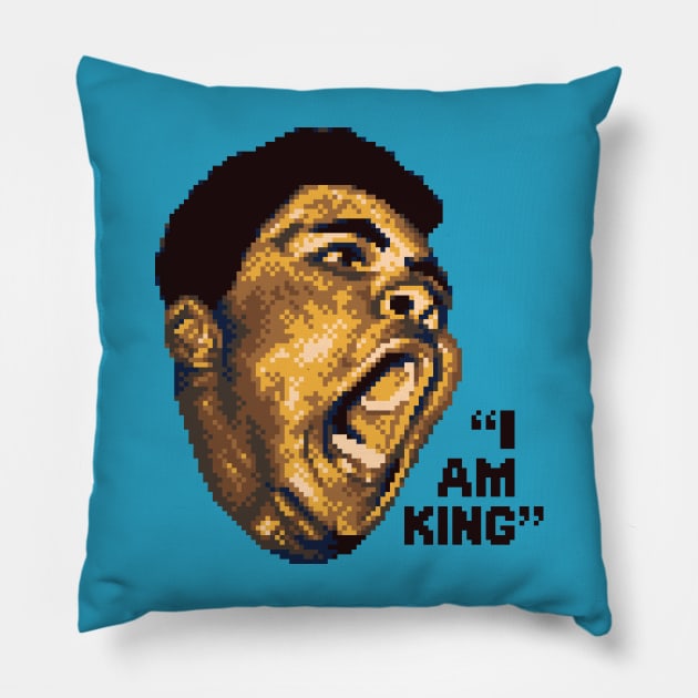 I Am King Boxer Tui-15 Pixel Art Pillow by CyberRex