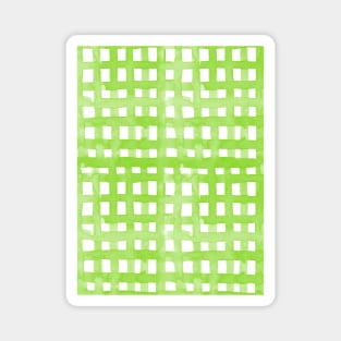 Watercolor grid - baby green Magnet