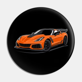 Corvette ZR1 (Orange) Pin