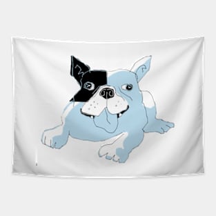 French bulldog (blue) Tapestry