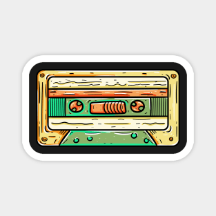 Colorful old mixtape Magnet