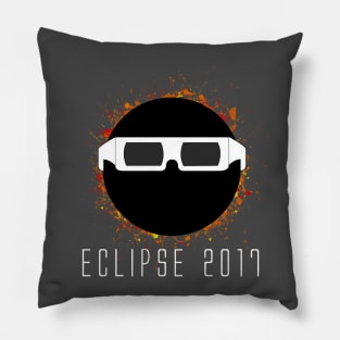 Eclipse 2017 Sun with Viewing glasses Pillow