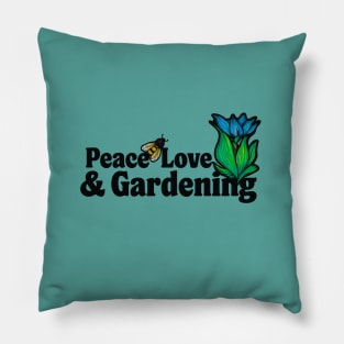 Peace Love & Gardening Flower Bee Pillow