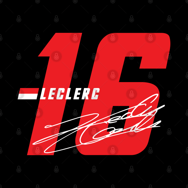 Charles Leclerc 16 Signature Number by petrolhead