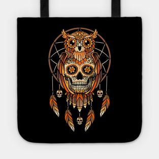 Calavera owl dreamcatcher Tote