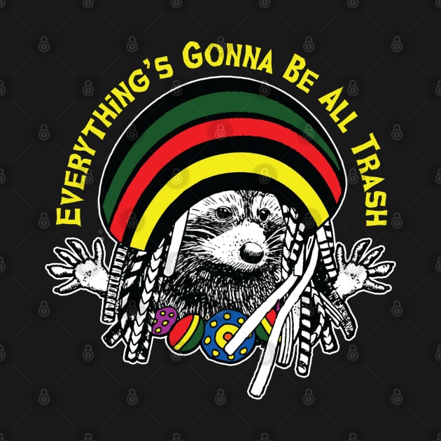 Rasta Raccoon by Alema Art