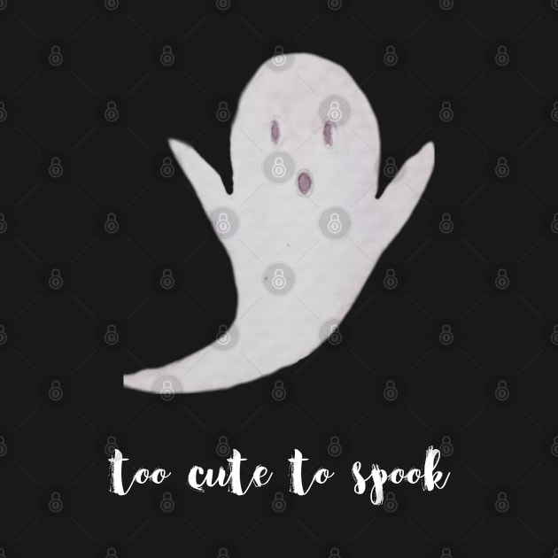 To cute to spook watercolor ghost by JewelsNova